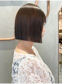 【北澤華】オリーブベージュウェットヘアボブ/縮毛矯正
