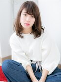 センター北/髪質改善/斜めバング×リラクシーセミディi