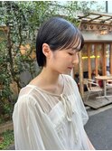 島田/ぱっつんボブ 艶カラー 就活 地毛風カラー 髪質改善