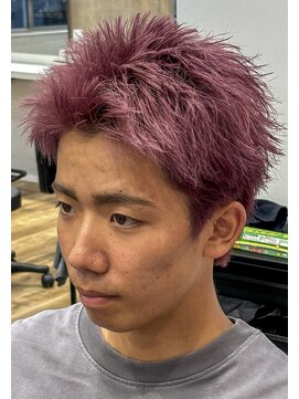 ルースト 京都四条大宮店(ROOST) スパイキーショート×ラベンダーピンク