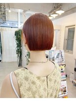 エイム(AiM)&nbsp;ブリーチ無しダブルカラー/オレンジベージュ/ボブ