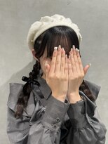 《ベレー帽ヘアメ》ふわふわおさげヘア