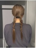 結婚式アレンジ お呼ばれヘアセット タイトアレンジ