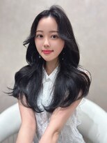 ◆髪質改善縮毛矯正レイヤーカット顔周り前髪韓国ミニウルフ