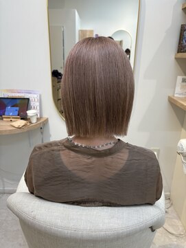 シアアルン 新小岩店(SHEER alun) ブリーチ/ピンクベージュ/ボブ