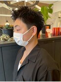 アップバングショート/スパイキーショート/メンズカット/越谷