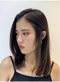 小顔が嬉しい！ワンレンセミディストレート！