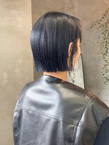 テトヘアー(teto hair)&nbsp;ネイビー　ブルーブラック　ボブ　ストレート　パッツン