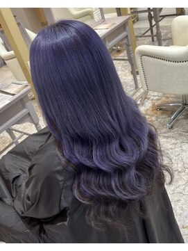 ラピス 福岡天神店(Lapis) ブリーチカラー/エクステ/『クロミちゃんスタイル』紫×カラー