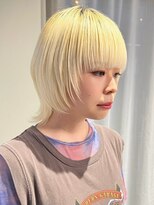 ヌーク 立川(Nuuk)&nbsp;ミルクティーブロンド/ケアブリーチ/レイヤーカット/立川/立川駅
