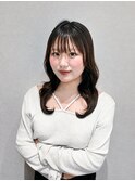 ミルクティーベージュ/レイヤーボブ/韓国巻き/顔周りカット