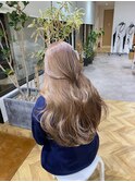 ミルクティーグレージュケアブリーチダブルカラー