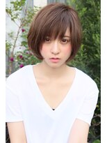 ロエナ(ROENA) 20代30代40代50代ウェーブパーマ前髪こなれミディ短めバング