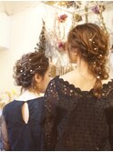 梅田セットサロンパーティーヘアアレンジ