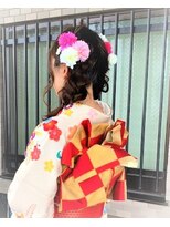 アンティベーシック(Anti basic)&nbsp;成人式ツインテール編みおろし