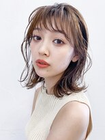 アイティー バイ アルバム 中野店(IT by ALBUM) ラフカール_マロンベージュAラインボブかきあげロング_48025