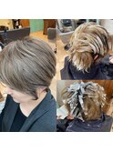 劇的before after #白髪ぼかし#シークレットハイライト