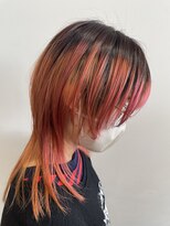 イーストハムヘッドショップ(EAST HAM head shop) 個性派ウルフ&シャドウルーツ/ピンクオレンジ