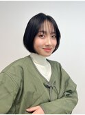 ショートボブ×ダークブラウン