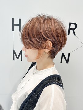 ハルキミナト ジャパン ヨコハマ(HARUKI MINATO japan YOKOHAMA) 【大人可愛いショート】インナーオレンジ/ハイライト/Wカラー