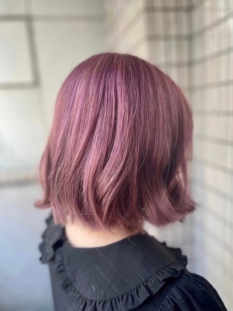 【バイオレットピンクヘアカラー】20代30代40代50代