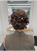 ボブヘアのアップスタイル【清板】