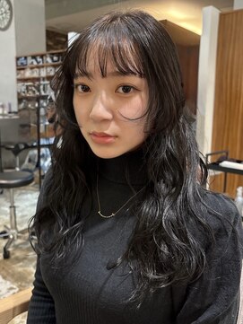 ノラ ヘアーサロン(NORA HAIR SALON) フルバング×赤み消しカラーダークグレージュ