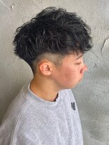 ニアウ 高崎店(Niau)&nbsp;メンズツイストスパイラルパーマショート群馬高崎眉毛