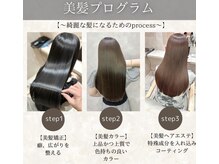 当店限定のオリジナル施術と独自で調合するトリートメントで強くしなやかな艶髪・美髪へと導きます。