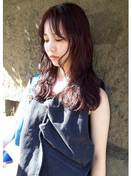 イェン(Yen.) レッドカラー/ブリーチなしカラー/顔まわりレイヤー