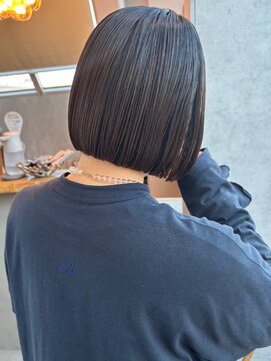 ロンド ボーイ 表参道(Lond BOY) イメチェン外ハネボブ美髪ワイドバングレイヤー縮毛矯正