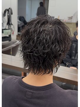 エイド 渋谷(aid) ミニウルフ×波巻きパーマ