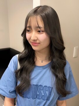 ベレーザ 渋谷(BELEZA) 14972オリーブグレージュ韓国風巻きレイヤーカットワンホンヘア