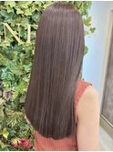 カーキーベージュ/ハイライト/髪質改善/ブリーチなしカラー