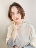 シルクレイヤーカット*くびれボブ*外ハネ*30代40代50代