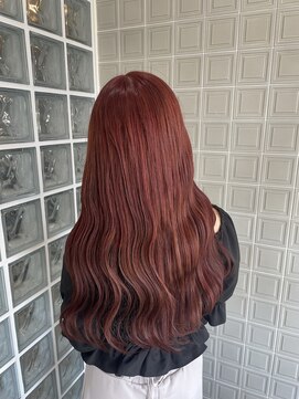ボアップ 新居浜店(boappu) #レッドカラー#レッドブラウン#ブリーチなし#ダブルカラー