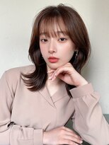 アフロート エル 錦糸町(AFLOAT L)&nbsp;【20代30代】小顔レイヤーミディアム/黒髪/暗髪/ココアベージュ