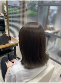 【Regarita】赤みオフで叶える、上品オリーブベージュボブ