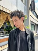 スパイキーショートメンズ刈り上げボックスショート眉毛カット