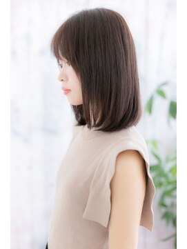 ミック ヘアアンドビューティー 大山店(miq Hair&Beauty) ナチュラル感◎黒髪艶カラークラシカルワンカールロングボブb