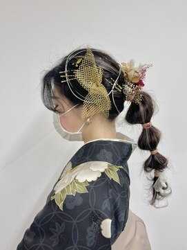 ベルクープス 天王寺店(Belle Coupes) 【BelleCoupes】岡本真由美 袴着物着付けヘアアレンジ