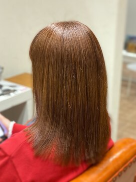 シエル 長岡市(ciel) マットベージュな白髪ぼかしセミディ