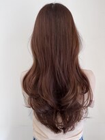 シェノン 西梅田(CHAINON)&nbsp;グレーベージュ/レイヤーロング/黒髪/前髪パーマ