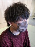 ツイストスパイラルパーママッシュメンズパーマ波巻きパーマ