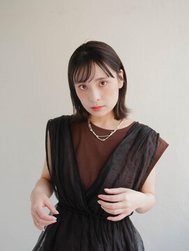 ムク 甲府(muku.) ミディアムヘア/斜めバング/グレージュカラー/甲府駅