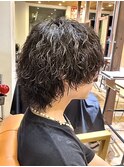 ツイストスパイラルパーマ マッシュウルフ ツイスパ