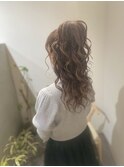 ローレイヤーロング/透明感ベージュカラー
