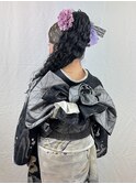 ウィッグを使ったダウンスタイル