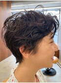 センターパート/ウェーブヘア[中崎町/梅田駅］