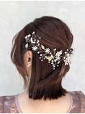 ハーフアップ/アレンジ/結婚式/